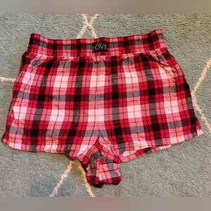 Victorias Secret Sleep Shorts- Red Plaid- Size M​